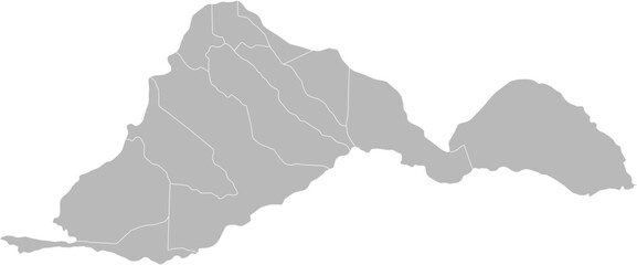 Barinas, Venezuela  – administrative vector map with municipality boundaries (Web Mercator projection, PPT-compatible & fully editable)