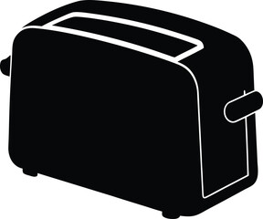Toaster Silhouette Modern Kitchen Appliance Vector