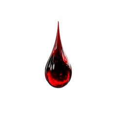 Drop of blood isolated on transparent background