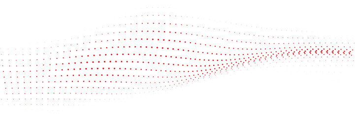 A minimalist and elegant abstract background showcasing a subtle wave of delicate red dots gracefully flowing across a pristine white canvas evoking gentle motion and modern sophistication