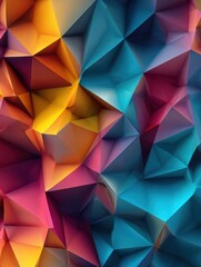 Obraz premium colorful abstract low poly geometric shapes background