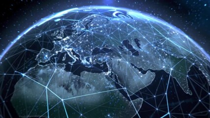 A futuristic high-tech map displaying geo-location triangulation graphics and digital overlays, showcasing advanced GPS tracking, global connectivity, and cinematic visualization of modern navigation - Powered by Adobe