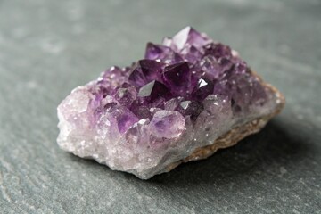 Fototapeta premium amethyst isolated on black