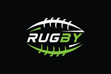 Rugby Sports Logo vector illustration - American football logo.