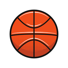 Basketball icon. Simple basketball sign isolated on white background. Vector illustration