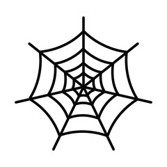 Naklejka premium Black spider web icon vector.