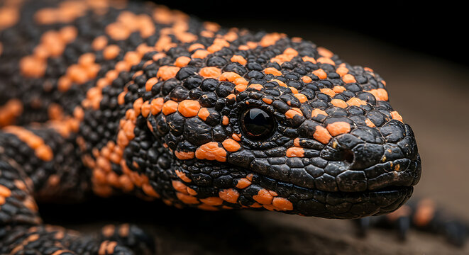 Gila Monster Skin Texture- Heloderma suspectum
