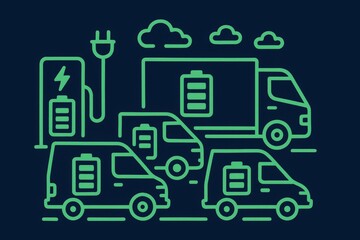 Fototapeta premium Innovative electric vehicles charging infrastructure symbolizing the future of sustainable transportation featuring a visually striking battery design against a modern urban backdrop