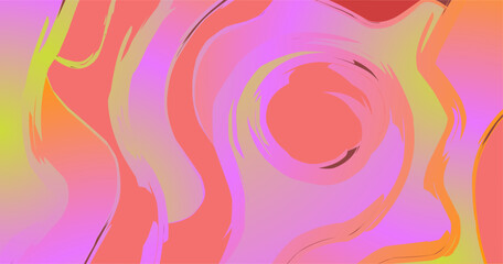 Abstract colorful swirl background with pink, orange, and yellow tones forming wavy gradient textures.
