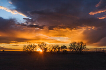 Sunset near the town of Ovid