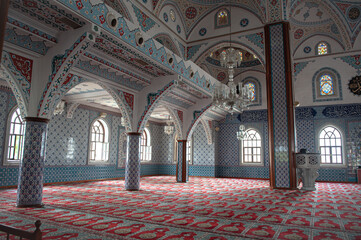 interior of the mosque in Side turkey