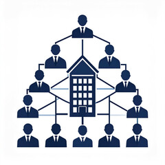 Business icon vector art of organizational chart showing hierarchy and business structure