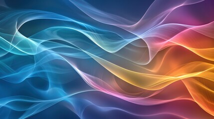 Laser interference patterns spectral diffraction lines flowing wave forms digital light phenomena colorful gradient energy streams optical physics display