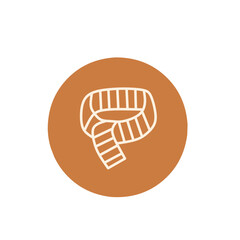 Scarf Icon on Brown Circle