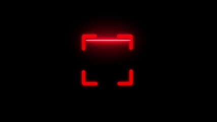 scanner icon animation isolated scanner neon shine icon animation .fingerprint biometric scanning animation. Biometric scanning animation .Glowing neon line scanner icon animation isolated.4k - Powered by Adobe