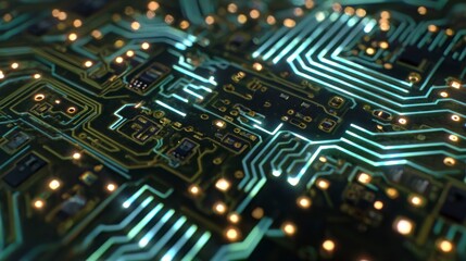 Obraz premium Intricate circuit board technology