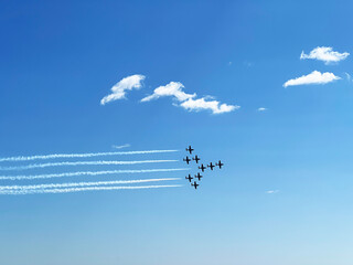 Blue Sky and Sunny - Air Show - Lake  