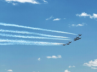 Blue Sky and Sunny - Air Show - Lake  