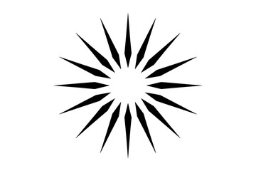 Obraz premium Radiant burst of sharp, symmetrical rays emanating from a central point, conveying energy and dynamism.