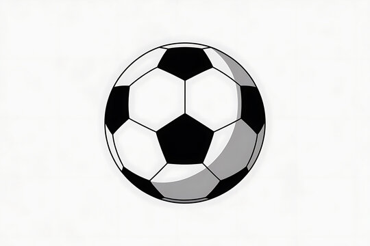 Classic black and white soccer ball design, showcasing the iconic pentagon and hexagon pattern.