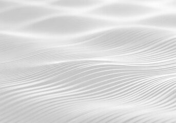 Abstract white waves background with flowing lines and soft shadows