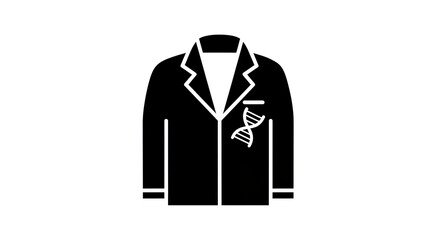 Lab coat silhouette medical science concept