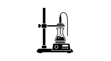 Laboratory equipment experiment illustration