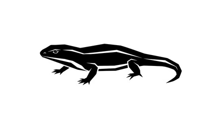 Fototapeta premium Lizard silhouette vector illustration isolated