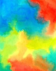 Vibrant abstract watercolor bleed background