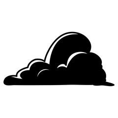 cloud vector silhouette , clip art, and symbol. Shilhouette of  cloud concept and simple design