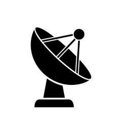 satellite dish icon for global communication network