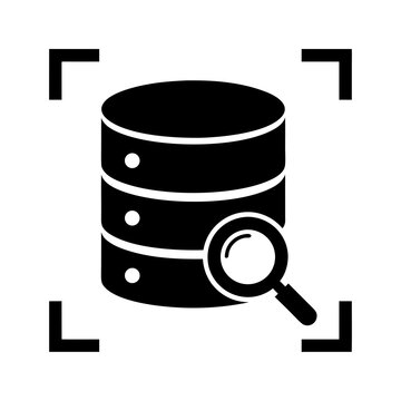 magnifying glass icon for data query and database analysis
