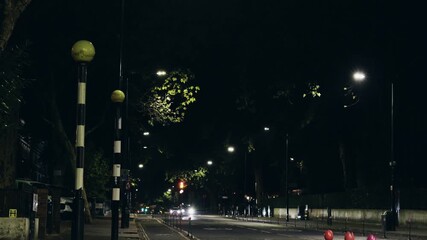 London, UK - October 9, 2025: Sussex Gardens in London at dawn