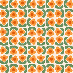 hand drawing seamless floral pattern