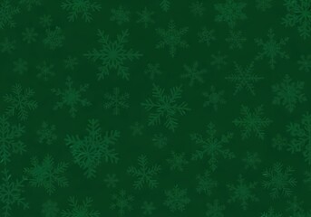 Festive green snowflake background for holiday season designs