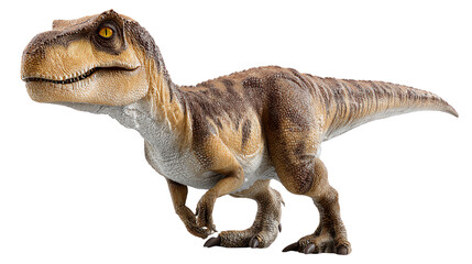 Roaring Raptor: A fierce raptor strides with determination, showcasing its prehistoric might. capturing the essence of the apex predator and the dawn of ancient history.