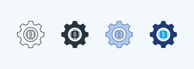 Processor Multiple Style Icon Collection