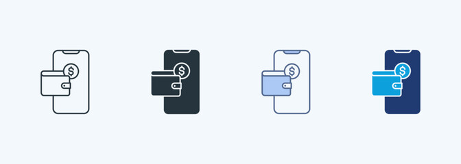 Digital Wallet Multiple Style Icon Collection