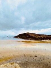 Geothermal landscape at Wai-O-Tapu Thermal Park, New Zealand