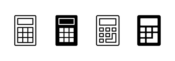 Calculator icon vector. Accounting calculator sign and symbol.