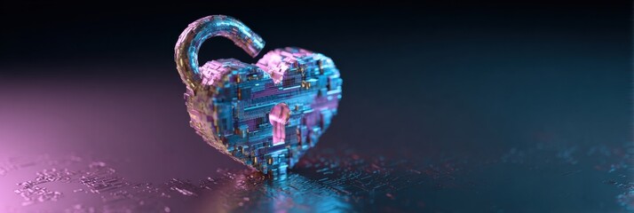 Cybersecurity Padlock With Digital Design Representing Data Protection and Privacy in Modern Technology