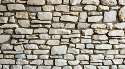 Fototapeta premium rustic light colored stone wall texture background