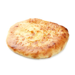 One delicious Megrelian khachapuri isolated on white