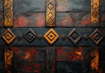 Abstract texture background in African style.