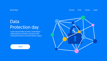 data protection day theme landing site design and illustration_09