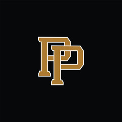 Modern unique creative PP letters logo design