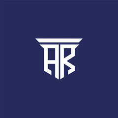 Modern unique creative AR letters logo design