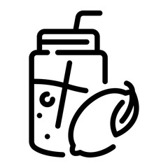 lemon juice line icon
