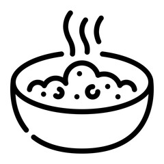 porridge line icon