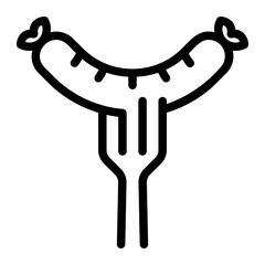 sausage line icon